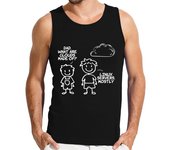 Camiseta Hombre Sin Mangas papa de que estan hechas las nubes laTostadora