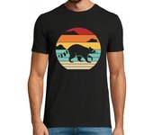 Camiseta Hombre Manga Corta retro basura panda amigo reina amante laTostadora
