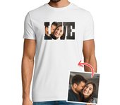 Camiseta Hombre Manga Corta camiseta LOVE foto personalizable laTostadora