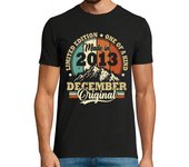 Camiseta Hombre Manga Corta cumpleaños retro vintage 2013 diciembre laTostadora