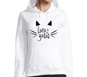 Sudadera Con Capucha Para Mujer Sudadera loca de los gatos laTostadora