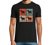 Camiseta Hombre Manga Corta Goat Retro Vintage laTostadora