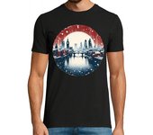 Camiseta Hombre Manga Corta logotipo vintage de viajes de londres d laTostadora