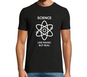 Camiseta Hombre Manga Corta ciencia como magia pero real laTostadora