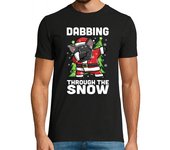 Camiseta Hombre Manga Corta Perro Bulldog Francés Dab Navidad laTostadora