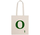 Bolsa De Tela Ficha de Scrabble con la O de 1 punto laTostadora