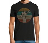 Camiseta Hombre Manga Corta tambores baquetas baterista laTostadora
