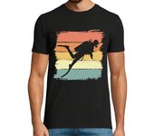 Camiseta Hombre Manga Corta Diving retro vintage for Diving lovers laTostadora