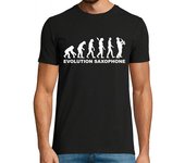 Camiseta Hombre Manga Corta evolución del saxofón laTostadora