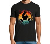 Camiseta Hombre Manga Corta piloto de motocross retro vintage laTostadora