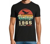 Camiseta Hombre Manga Corta 60 años 1965 vintage cumpleaños retro laTostadora