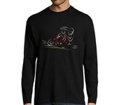 Camiseta Hombre Manga Larga Scooter tumbada laTostadora