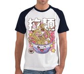 Camiseta Hombre Estilo Béisbol Tazón de ramen retro kawaii laTostadora