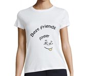 Camiseta Mujer Manga Corta mejores amigos para siempre laTostadora