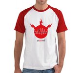 Camiseta Hombre Estilo Béisbol Mangas Rojas Rayos laTostadora
