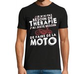 Camiseta Hombre Manga Corta la terapia de motocicleta retro laTostadora
