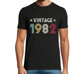 Camiseta Hombre Manga Corta vintage 1982 40 cumpleaños regalo 40 laTostadora