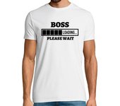 Camiseta Hombre Manga Corta jefe barra de carga divertido laTostadora