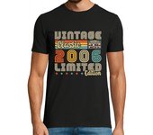 Camiseta Hombre Manga Corta retro vintage cumpleaños 2006 18 años laTostadora