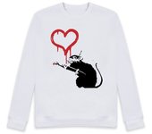 Sudadera Sin Capucha Unisex Rat Love laTostadora
