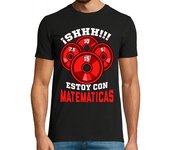 Camiseta Hombre Manga Corta Shhh Matemáticas Gym Pesas Crosfit Culturismo Deporte Humor Gimnasio laTostadora