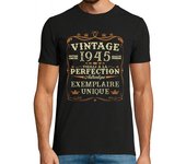Camiseta Hombre Manga Corta 80 años 1945 vintage cumpleaños retro laTostadora