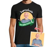 Camiseta Hombre Manga Corta camiseta superabuelo en prácticas foto personalizable laTostadora