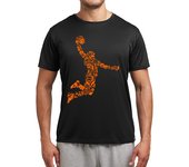 Camiseta Hombre Deportiva Silueta Jugador De Baloncesto Collage NBA Basketball Deporte laTostadora