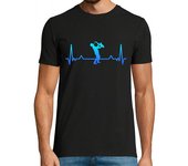 Camiseta Hombre Manga Corta saxofón jazz latido del corazón papá sa laTostadora