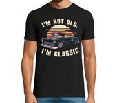 Camiseta Hombre Manga Corta No soy viejo soy un coche retro clásico laTostadora