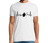 Camiseta Hombre Manga Corta kayak latido del corazón línea gracioso laTostadora