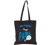 Bolsa De Tela No Puedo Tengo Pádel - Azul Y Blanco laTostadora