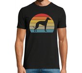 Camiseta Hombre Manga Corta motivo retro del amor del perro galgo laTostadora