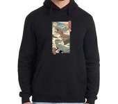 Sudadera Con Capucha Para Hombre jurásico ukiyo-e 2 laTostadora