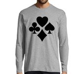 Camiseta Hombre Manga Larga Juego de cartas, camiseta manga larga hombre laTostadora