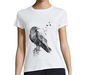 Camiseta Mujer Manga Corta nacido para ser libre (bw) laTostadora