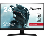 iiyama monitor 24  ete va-panel, curved gaming 1500r, g-master red eagle, freesync premium, 1920x1080@165hz, displayport