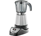 Cafetera tradicional - De Longhi MKM 6 ALICIA, Hasta tazas, Tapa transparente, Transparente