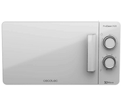 Microondas con grill - Cecotec Proclean 3120, 700 W, 6 niveles, Descongelación, 20 l, Blanco