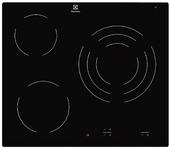 Placa vitrocerámica - Electrolux EHF6232IOK, 3 Zonas, Zona triple de 27 cm, Sin Marco, 60 Negro
