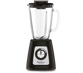 REACONDICIONADO Seminuevo Muy bueno Batidora de vaso - Moulinex LM435810, 800W, 1.75L, 6 Cuchillas, Tecnología Powelix,Vaso vidrio termorresistente