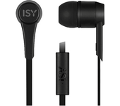 Auriculares de botón - ISY IIE-1101, De botón, Con cable, Jack 3.5mm, Negro
