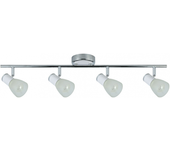 AKUNADECOR Regleta Focos Orientables Modelo Cholo Blanco/cromo