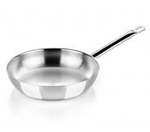 BRA A121613 Profesional Sartén, 26 cm, Acero Inoxidable, 18/10, Triple Fondo difusor sin Antiadherente, Full Induction, Mango ergonómico, Plateado