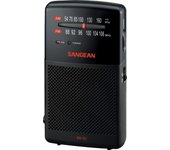 Radio Portátil - SANGEAN SR-35, Pilas, Negro, Sintonizador AM/FM