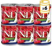 6x285Grs Pack Latas Farmina Nd Dog Quinoa Digestion Comida Húmeda Para Perros Con Cordero 6x285grs