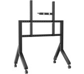 Onkron Soporte Tv Ruedas 70 - 110 Pulgadas - Pie Para Tv Y Pizarra Digital En Color Negro Con Peso De 120.5 Kg - Soporte Para Televisión Y Panel Interactivo Max Vesa 1000x800 / Pie Televisor Ts2081-b