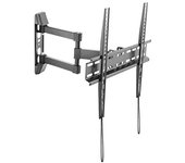 Napofix - Soporte de Pared con 2 articulaciones, inclinable y orientable para Monitor y TV de Pantalla Plana de 32" a 65" - Negro