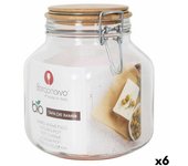 Bote borgonovo primizie bambú 2l 13 x 13 x 17,5 cm (6 unidades) (2 l)