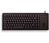 CHERRY G84-4400, Teclado Compacto con Trackball Integrado, Disposición US (QWERTY), Con Cable (Conexión USB), 2 Teclas de Ratón, Switches Mecánicos CHERRY ML, Negro